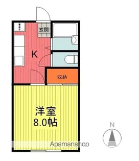 ホワイトキャッスルイン大森【103号室】の間取り