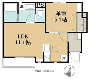 リーブルファイン東水代【1階】の間取り