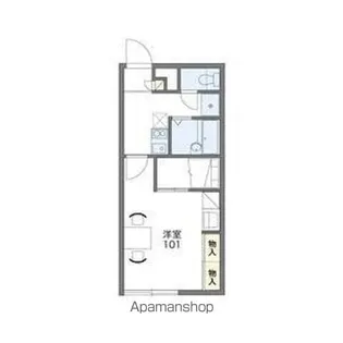 レオパレスグレイスポプラ【212号室】の間取り