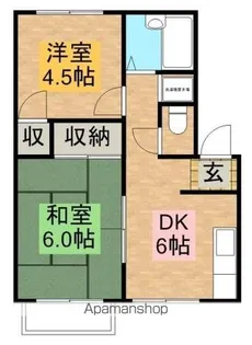 メゾンドファーネス【1階】の間取り