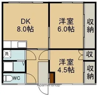 第一清和荘【6号室】の間取り