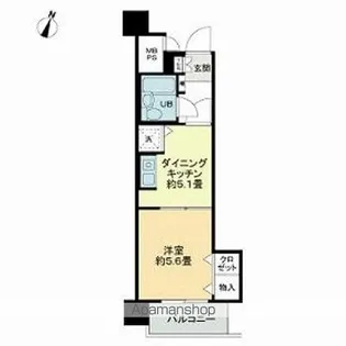 ライオンズマンション上杉西【404号室】の間取り