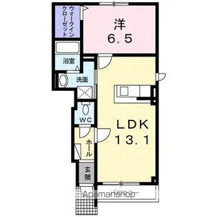 ハピネス木場【1階】の間取り