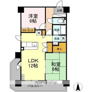 サンライトヒルズ広川【3階】の間取り