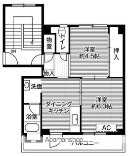 ビレッジハウス長内1号棟【4階】の間取り