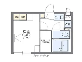 レオパレスひだまり【101号室】の間取り