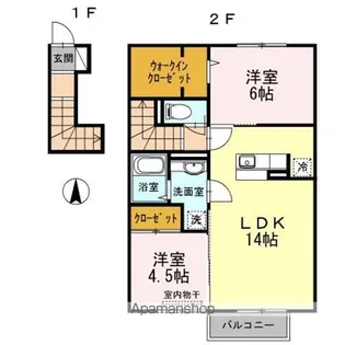 SUNFLOWER HILLS(サンフラワーヒルズ)【2階】の間取り