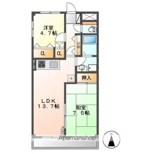 ウィンディヒルズ【3階】の間取り