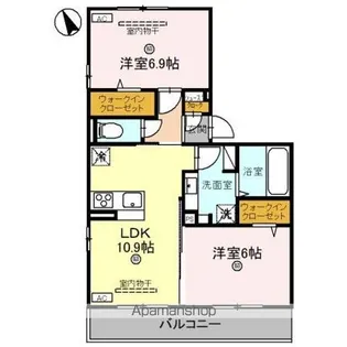 DーREGALO勝見【2階】の間取り