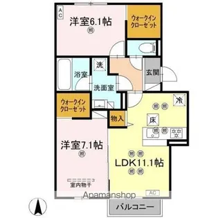 アヴェニュー・ルポ【1階】の間取り
