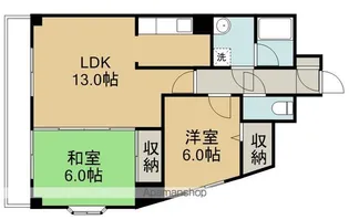 クオーレ白鳥【4階】の間取り