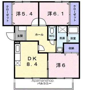 グレイスコート【3階】の間取り