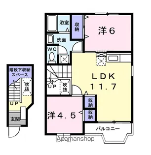 プレミール B【2階】の間取り