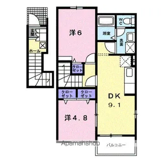 ブリュッケB【2階】の間取り