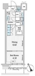 プレノ清澄庭園【3階】の間取り