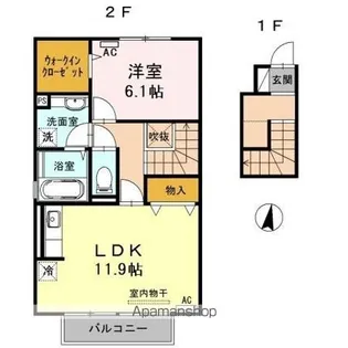 ヴィラコート J3 (East)【2階】の間取り