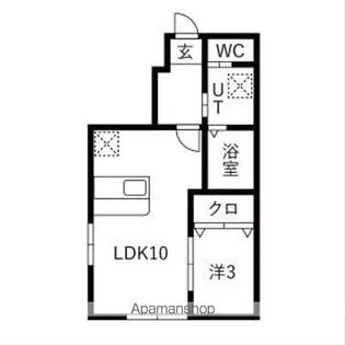 ほのむA棟【107号室】の間取り