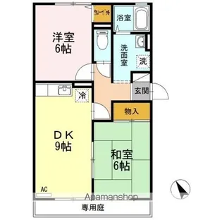 ファミール山岡 B棟【1階】の間取り