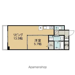 LA VITA泉【202号室】の間取り