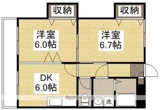 ベルカント辰巳【102号室】の間取り