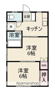 ハイツ今村【102号室】の間取り