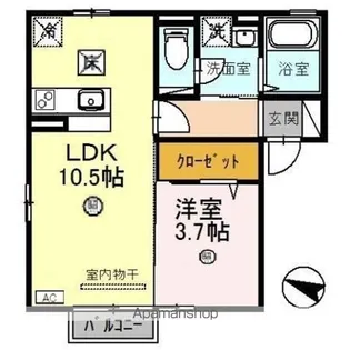 エルミタージュ【1階】の間取り