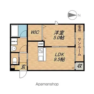 レフレール【103号室】の間取り