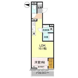 DーSERENO北野【3階】の間取り