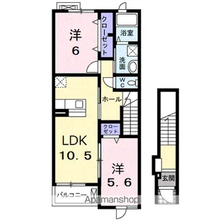 レフィナード【2階】の間取り