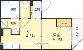 S APT小松【3階】の間取り