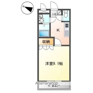 カームヒル【1階】の間取り