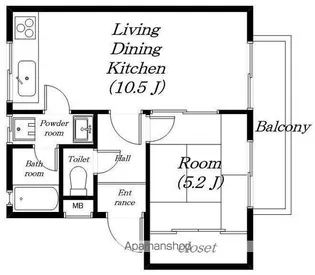 ライフステージ花水木【202号室】の間取り