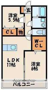 リリーヒルズ【2階】の間取り