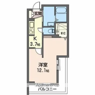 クレールリバー【201号室】の間取り