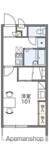 レオパレスフレイグラント多々良【3階】の間取り
