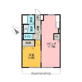 インペリアル【103号室】の間取り