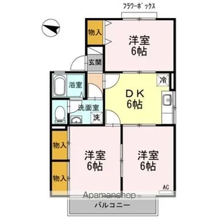ブルームパレス F【2階】の間取り