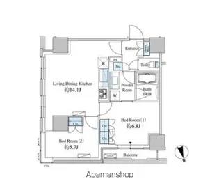 ベルファース芝浦タワー【27階】の間取り