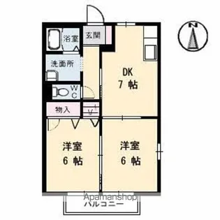 ピースフル【2階】の間取り