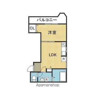 オリエントシティ天王寺【203号室】の間取り