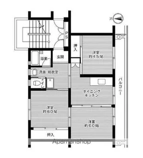 ビレッジハウス志度1号棟【104号室】の間取り