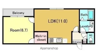 ジーメゾン千葉イースト【3階】の間取り