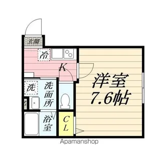 ハイズ湘南茅ヶ崎【1階】の間取り