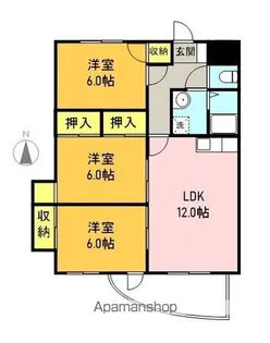 シェラトン広瀬【2階】の間取り