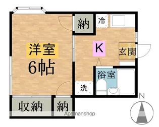 ハミングめじろ台【102号室】の間取り