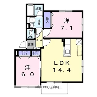 ジャパン・ビレッジウェスト【2階】の間取り