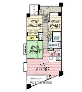 プレジール湘南鵠沼【2階】の間取り