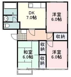コモエスタ高橋【2階】の間取り