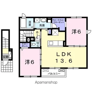 ボヌール・デュオ【2階】の間取り