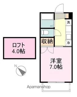 プリンスコート山手町A【203号室】の間取り